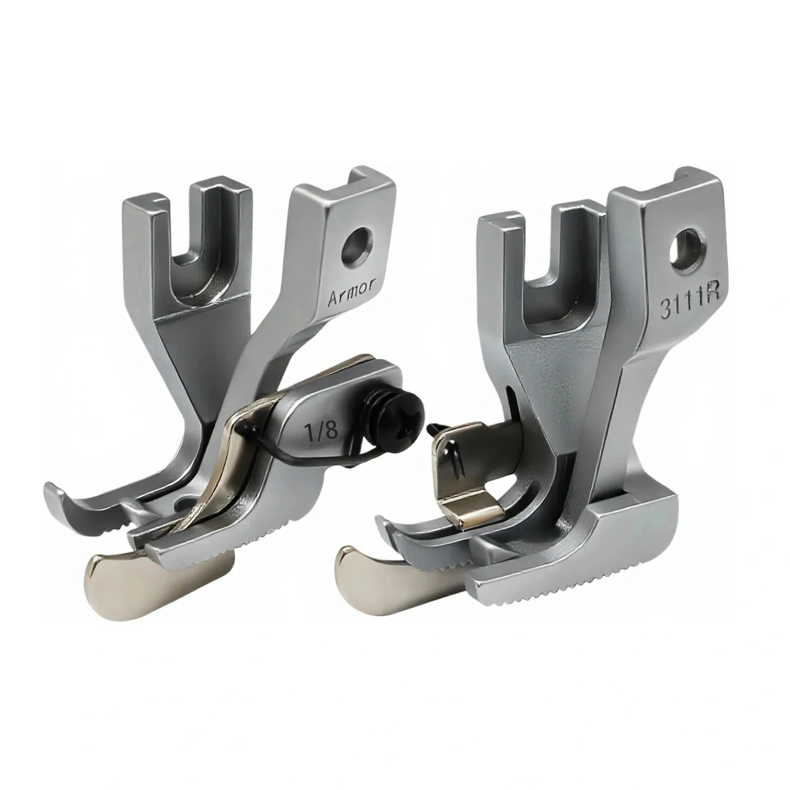 1/2 Peças Calcador de Costura de Ponto Reto de 3MM com Guia Esquerda/Direita para Máquinas de Costura Consew 205RB, Brother B797, Juki 1181