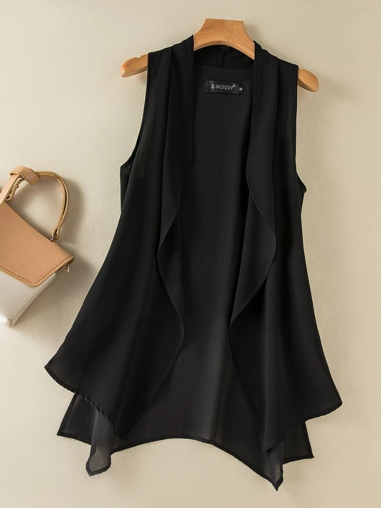 New Summer Solid Sleeveless Vest Women Fashion Irregular Long Cardigan Cape Korean Trendy Streetwear Punk Rock Personality Cloak
