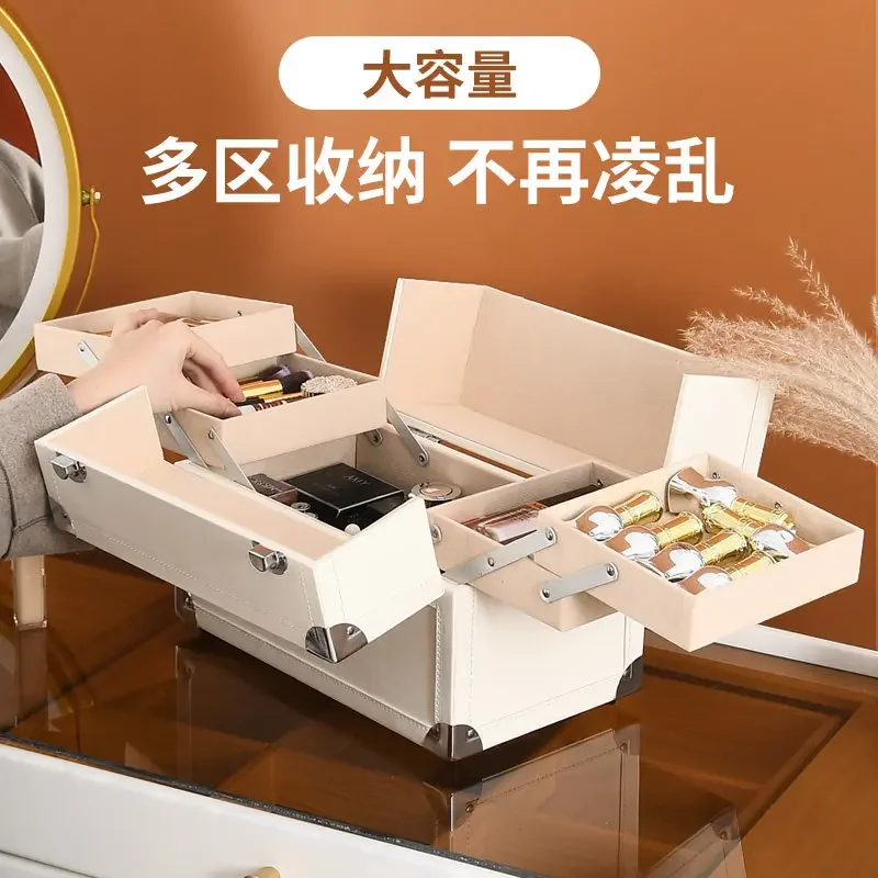 Tattoo and embroidery toolbox, large capacity makeup box, professional makeup artist, beauty eyelash manicure