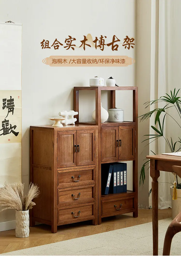LH solid wood tea corner cabinet bedside new Chinese chest cabinet storage low cabinet