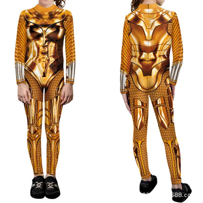 Damen Goldrüstung Bühnen-Anime-Jumpsuit Halloween Sexy Cosplay Kostüm Weiblicher Party-Auftritt Aerial Yoga Bodysuit Anzug Neu 2026 – Detail 7