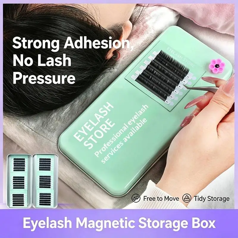 Magnetic Single Layer Lash Extension Storage Box Display Box For False Eyelash Eyelash Strips For Individual