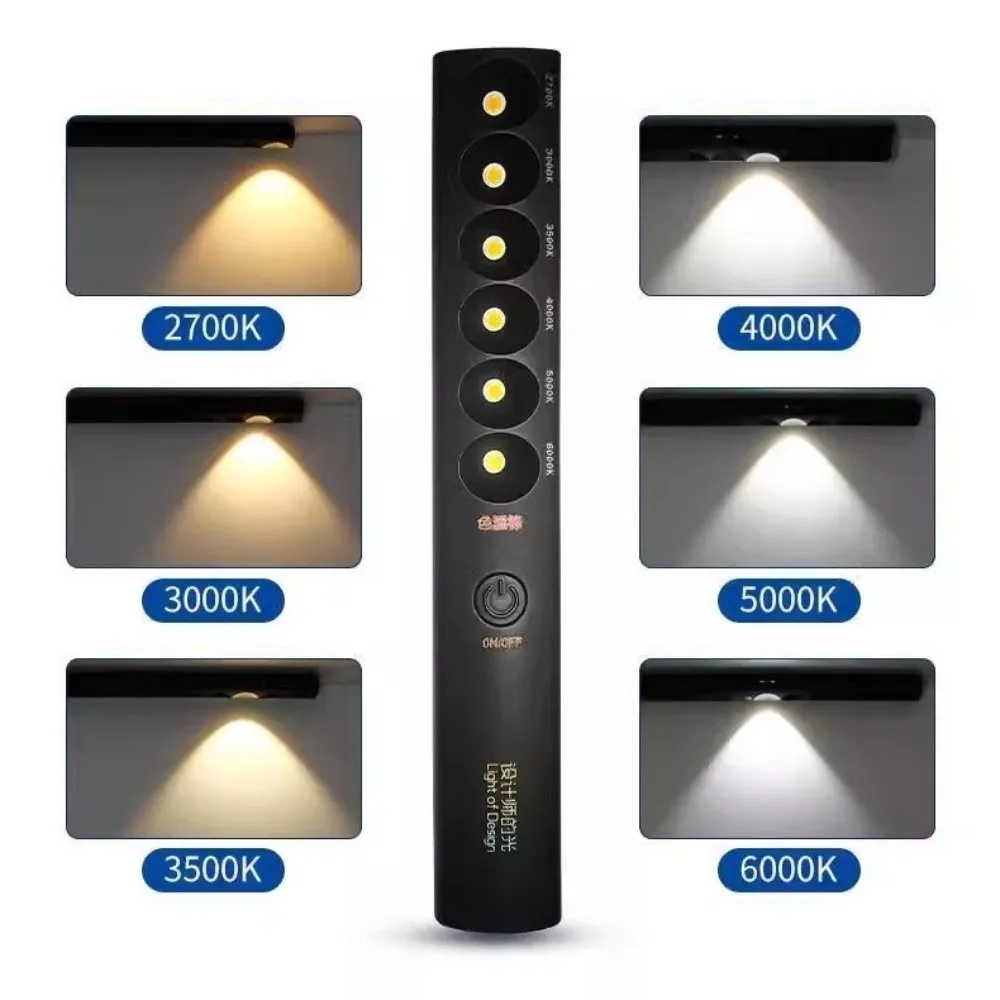 Spotlight Portable Color Temperature Stick Multifunction 6 Modes Designer's Light Handheld Rechargeable