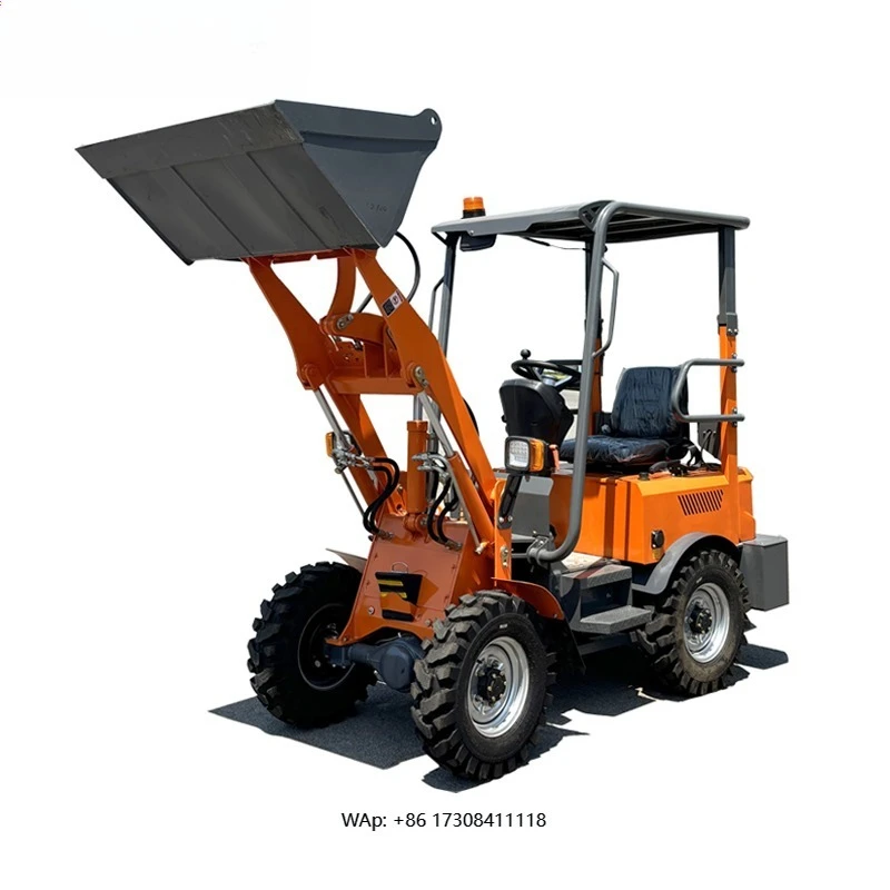 Mini Electric Front Loader Farm Construction Garden Bucket Compact Small Wheel Loader