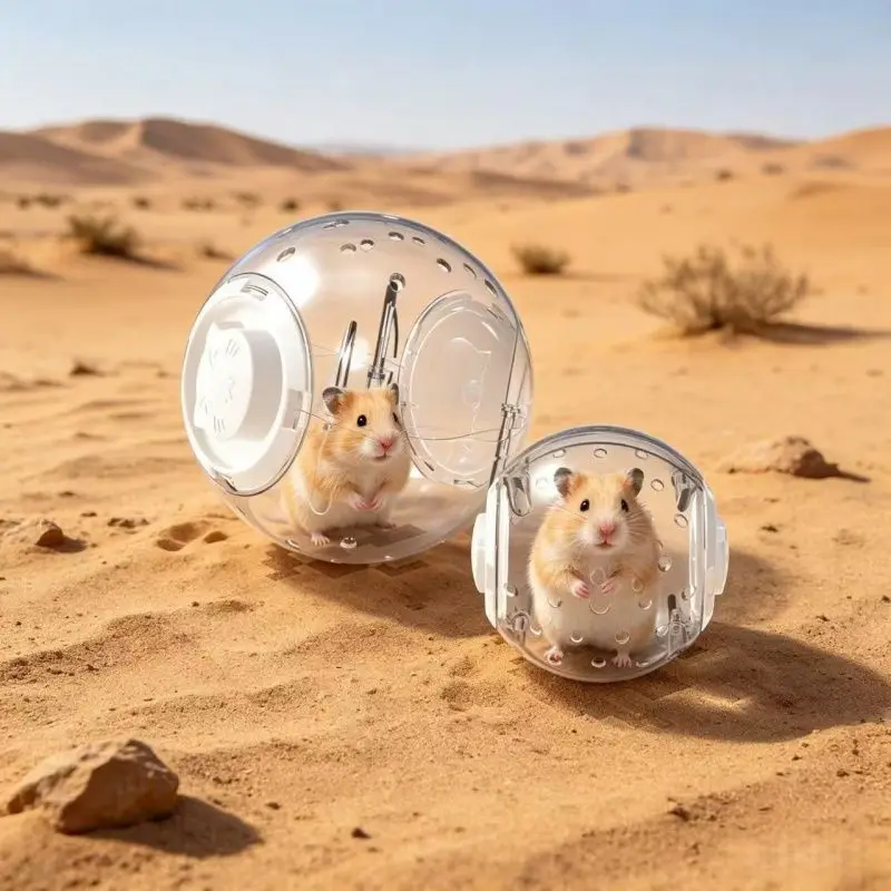 1Pcs Random Color and Style Delivery Pet Hamster Toy Running Ball Suitable for Golden Hamsters, Guinea Pigs, and Small Hamsters Interactive Supplies