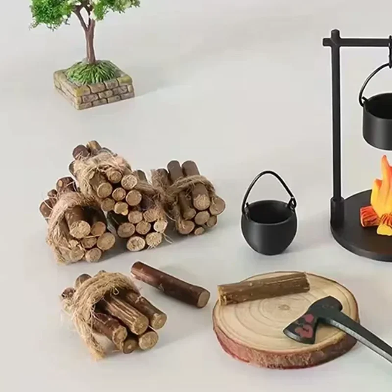 

1 Set Miniature Campfire Teapot Modern Fantasy-themed Miniature Sculpture Decorations, Home And Kitchen DIY Craft Accessories