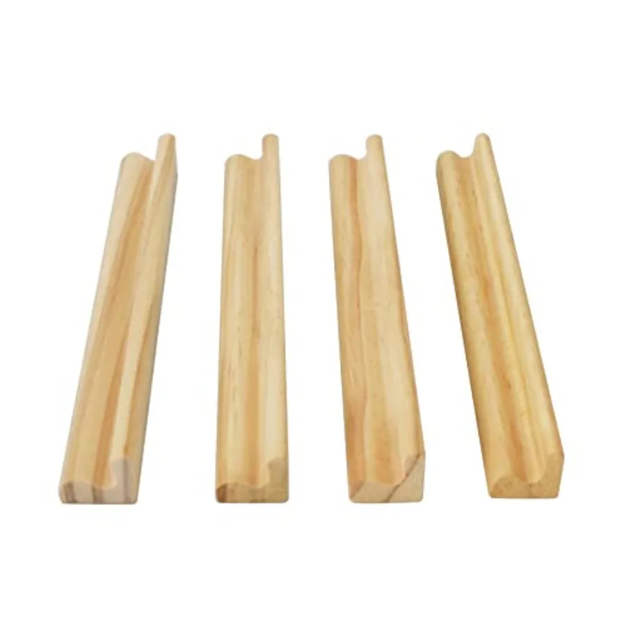 Scrabble Letter Tile Holders - Wooden Scrabble Rack Tray Set of 4, for Crafts and Game Stands