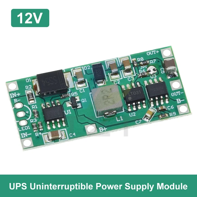Module d'alimentation sans interruption 5V 2a, batterie au Lithium 12V 15w, Protection de connexion inversée, panne de courant, transfert automatique