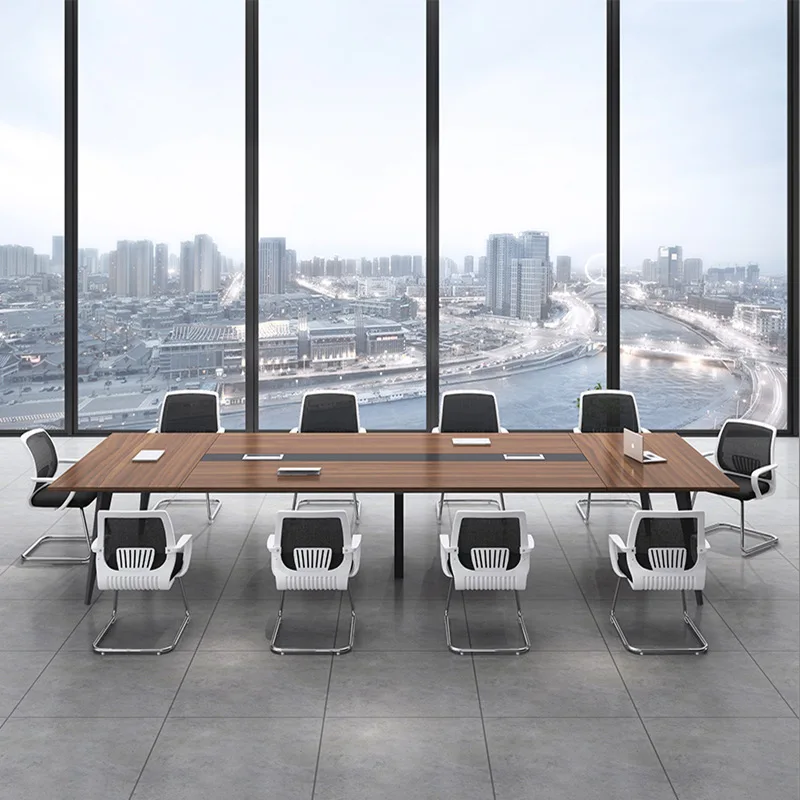 طاولة مؤتمرات، مجموعة طاولة وكرسي، شريط مستطيل بسيط وحديث، غرفة اجتماعات كبيرة #4