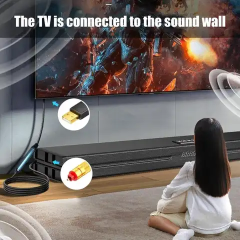 USB till optiska SPDIF-omvandlare Analog till digital ljudadapter för förbättrat ljud Optisk kabel för HDTV-spelkonsoler 8 best sales USB till SPDIF - №1