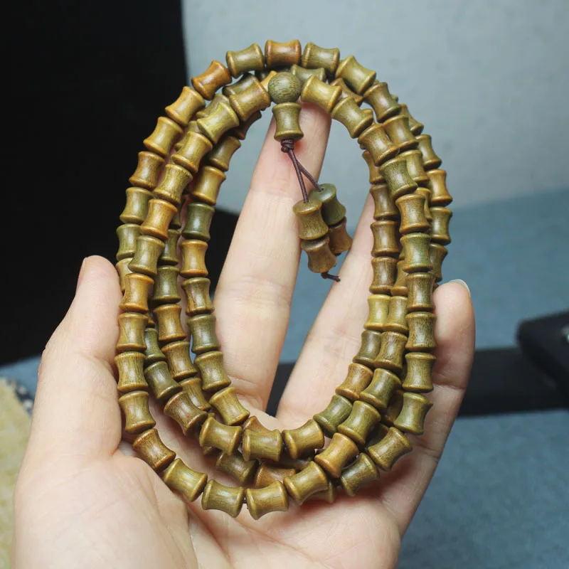 Guajacwood Beads Bamboo Joint 7*9 Bracelet Bracelet Wooden Craftwork Beads Bracelet with Fragrance