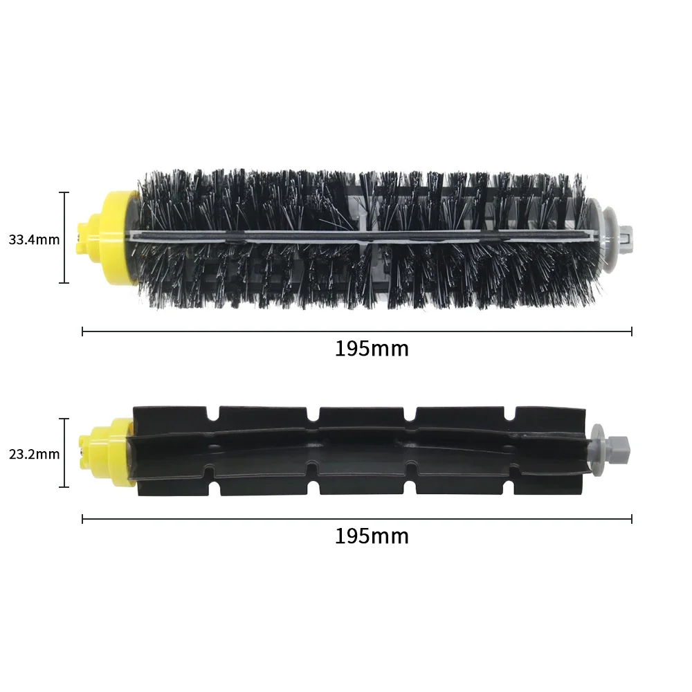 1 brosse à poils + 1 brosse à batteur flexible + 4 brosses latérales, pour aspirateur robot Roomba série 600 700 760 770 780 790