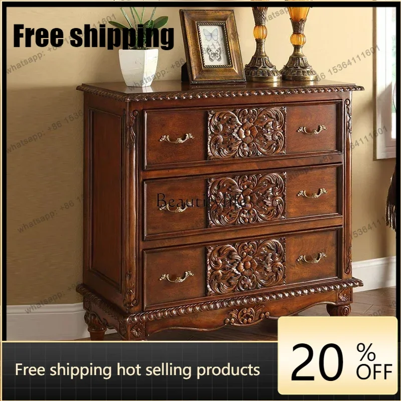 jj4   European-style carved storage lockers, high-end jewelry side cabinets for home use