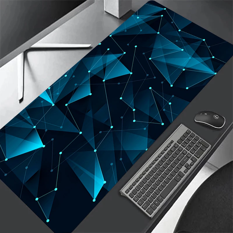 Geometric Solid Abstract Art HD Print Mouse Pad Gamer Accessory Hot Large Deskmat Computer Lock Edge Keyboard Non-slip Mat 40x90