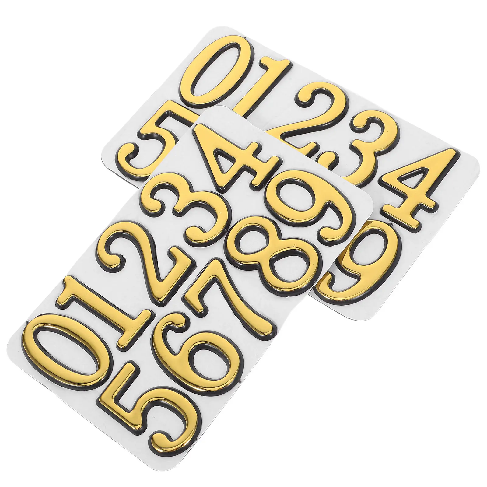 2Sets Adhesive Mailbox Numbers for Outside 0-9 Weatherproof Self Stick Number Stickers High Visibility Address Markers