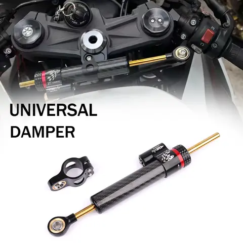252mm 342mm 오토바이 범용 댐퍼 안정기 조정 가능한 탄소 섬유 YAMAHA MT10 MT07 MT09 ZX6R YZF R6 CBR650R CB1000R