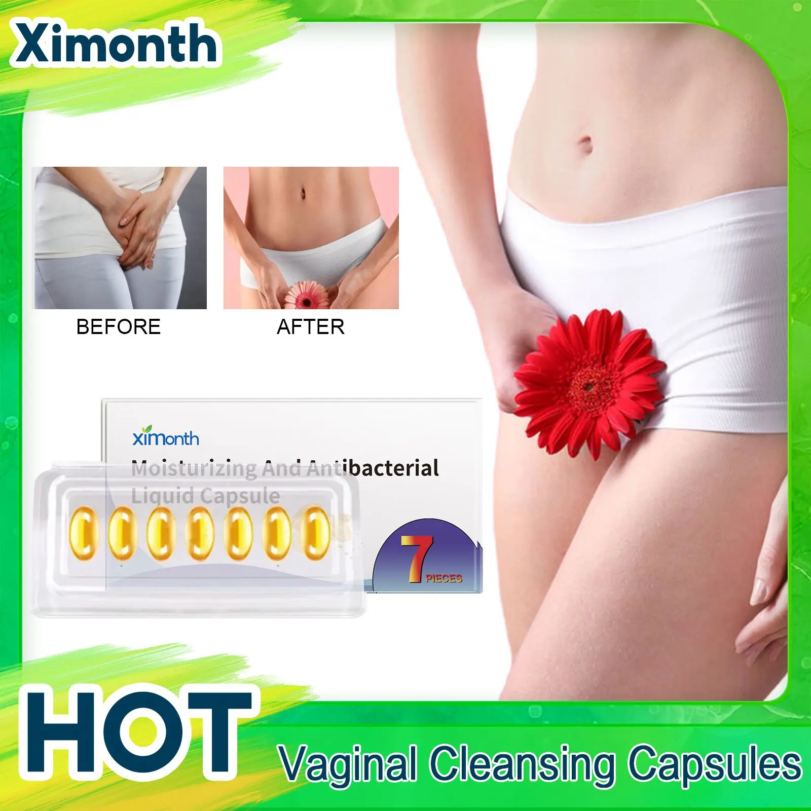 Vaginal Capsule Vagina Tightening Shrinking Vaginitis Remove Odor Anti Itch Bacteriostasis Moisturizing Detox Women Private Care