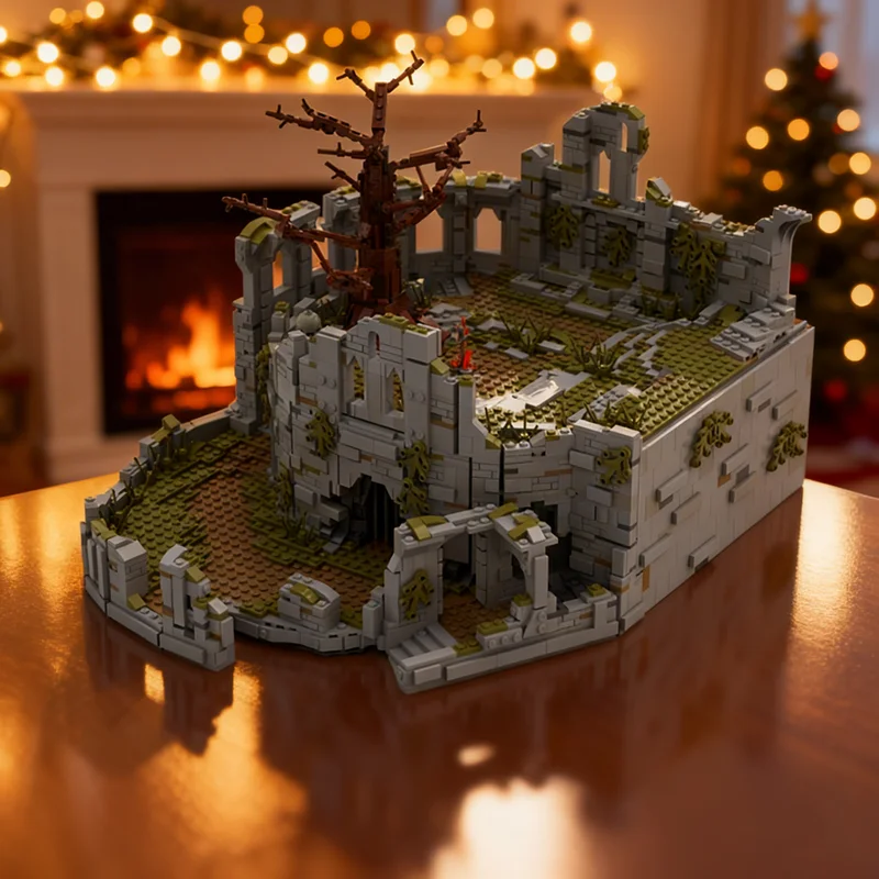 

Набор строительных блоков MOC Firelink Shrine Bonfire (7442 детали) — модель для сборки, рождественский подарок, креативная игрушка для самостоятельной сборки, архитектурная модель