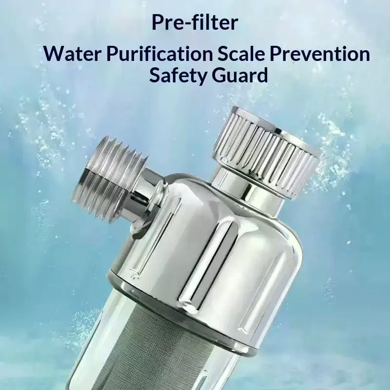 Spin Down Water Filter Stainless Steel Sediment Reusable Prefilter For Water Heater Protects Appliances Home Use
