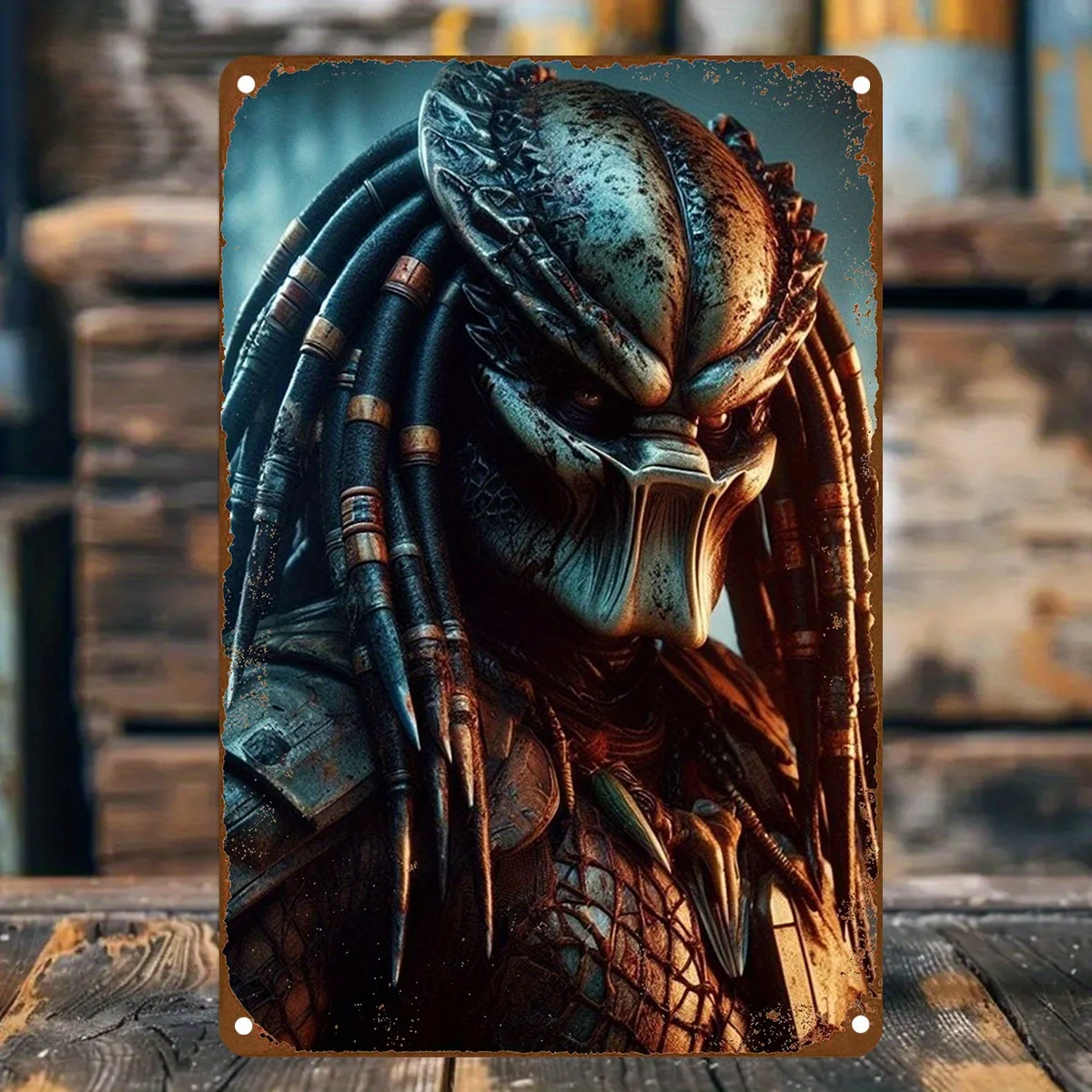 Outdoor Power Bar - Vintage Predator Metal Sign - Humorous