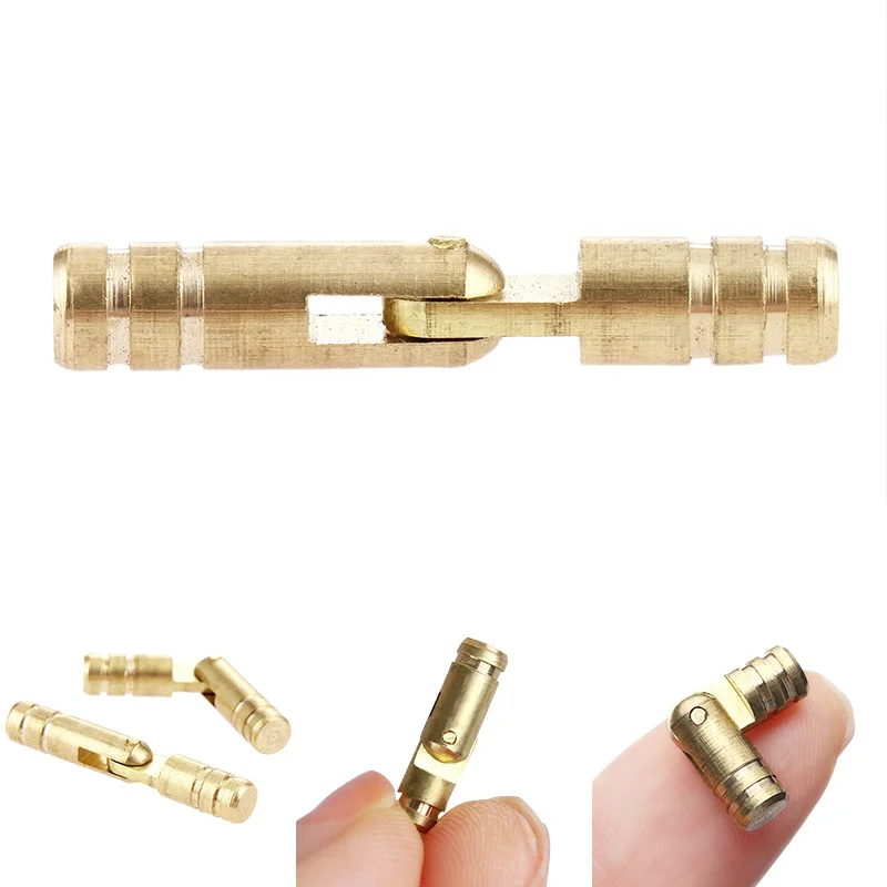 10Pcs Barrel Hinges Cylindrical Hidden Jewelry Box Connector Concealed Invisible Brass Door Hinges for Furniture Hardware