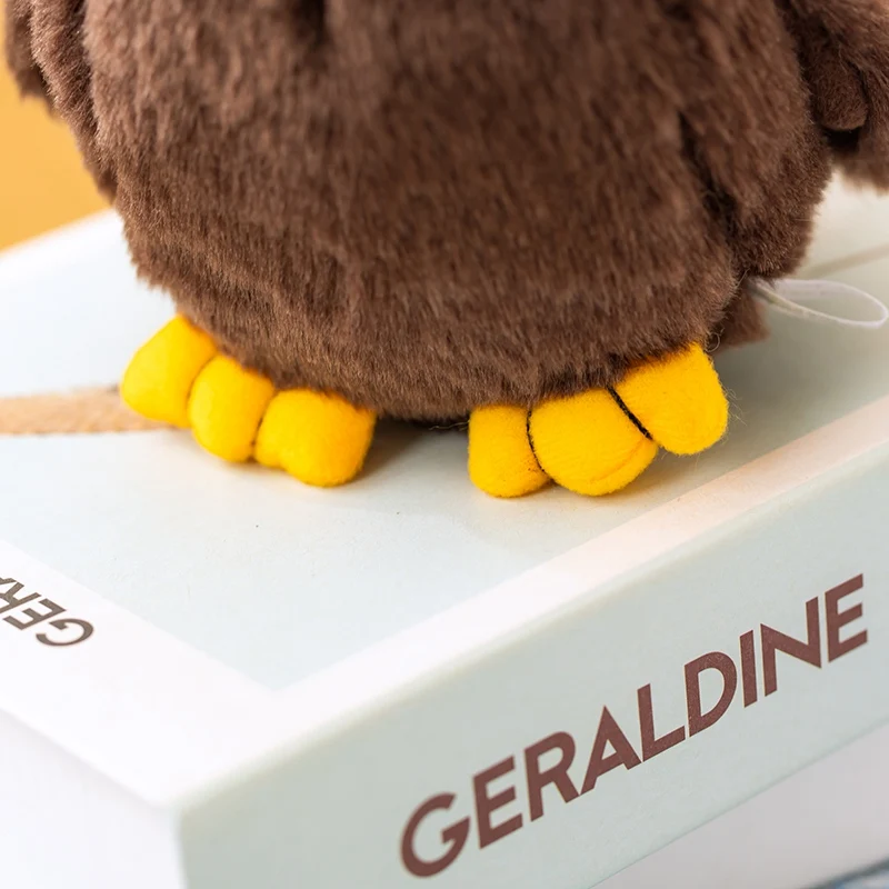 Jouet en peluche aigle réaliste de 17cm, joli oiseau à tête blanche, Animal en peluche pour poupée d'enfant, oreiller doux de dessin animé, cadeau d'anniversaire mignon