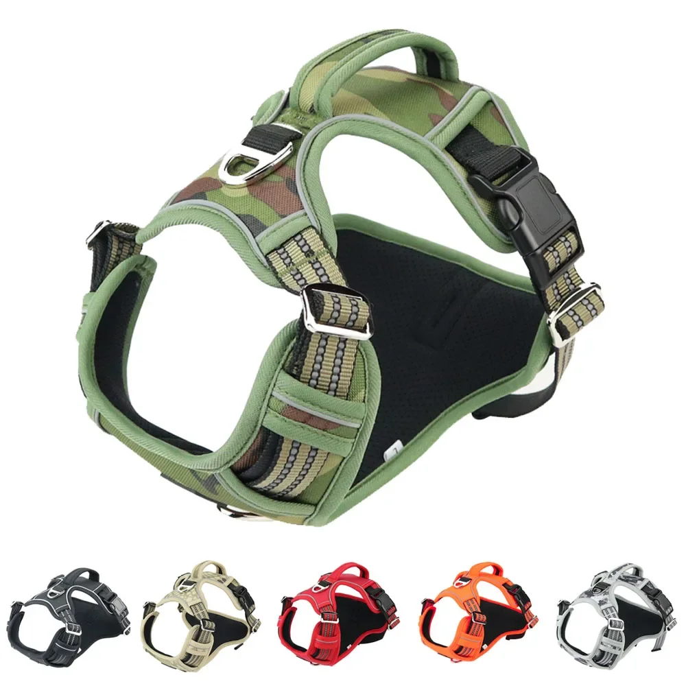 Tailup 1000d Oxford Tuch reflektierende Hunde geschirr Service Hunde weste mit vertikalem Griff verstellbares Hunde halsband für mittlere Hunde