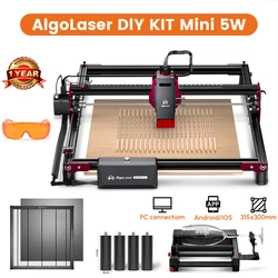 Algolaser DIY Mini 5W Laser Engraver Cutter 315*300MM Portable Logo Printer Woodworking Tools CNC Machine Offline Control Marker