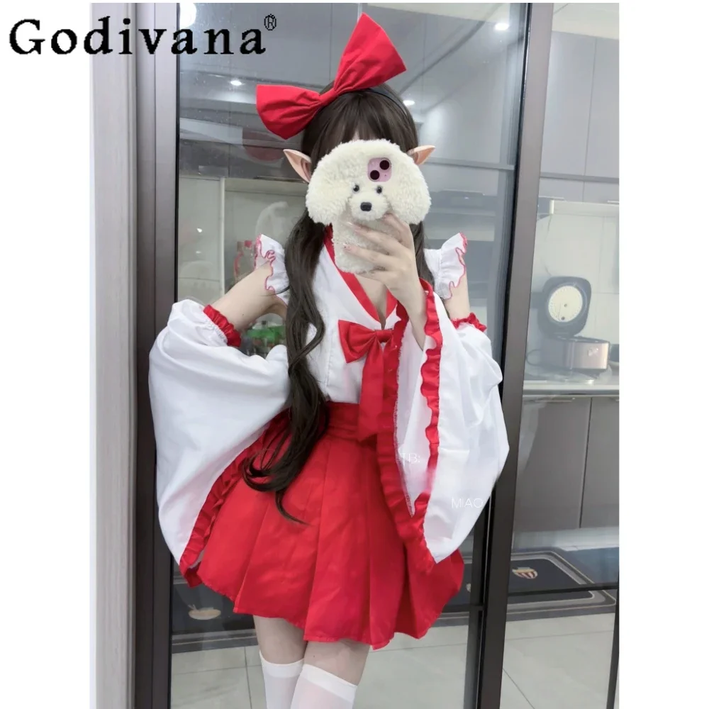 

Dress for Women Japanese Kimono Maid Outfit Cute Witch Anime Costume Cosplay Lolita Dresses