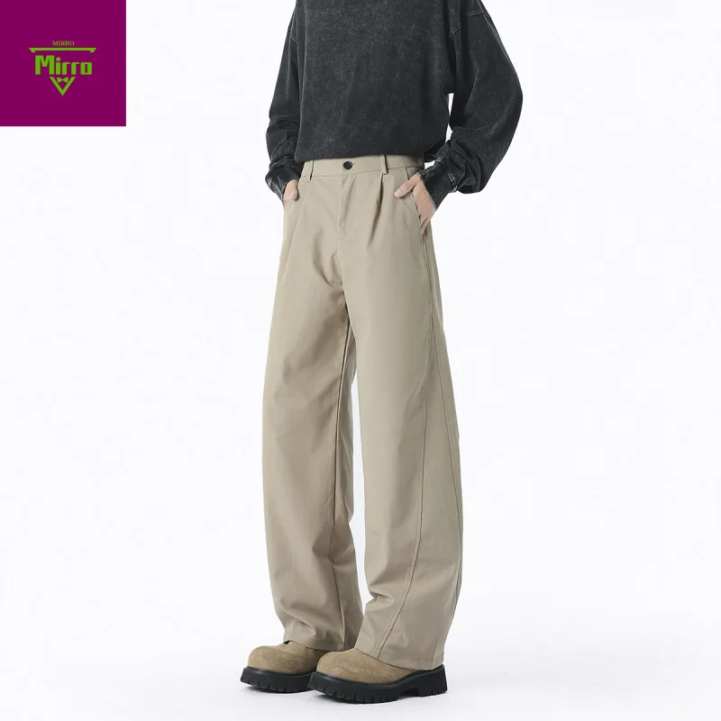 

【Mirrordust】2025 Autumn Loose Wide-leg Drape Men's Trousers Margiela Scimitar Casual Pants Street Personality Business Trousers