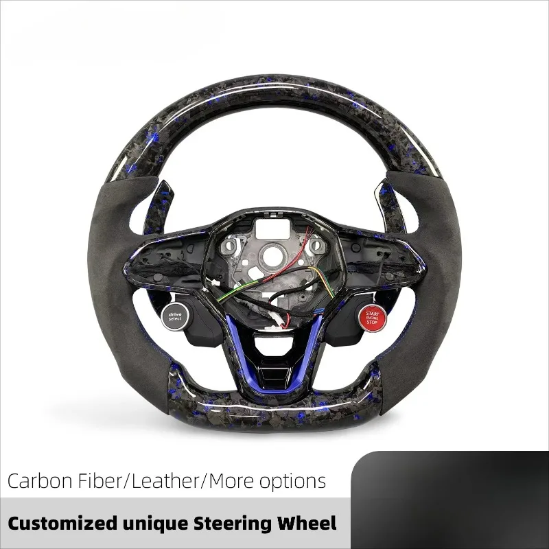 For  MK8 2020-2025 Golf 8 GTI R  Customized Sports Style Carbon Fiber Steering Wheel