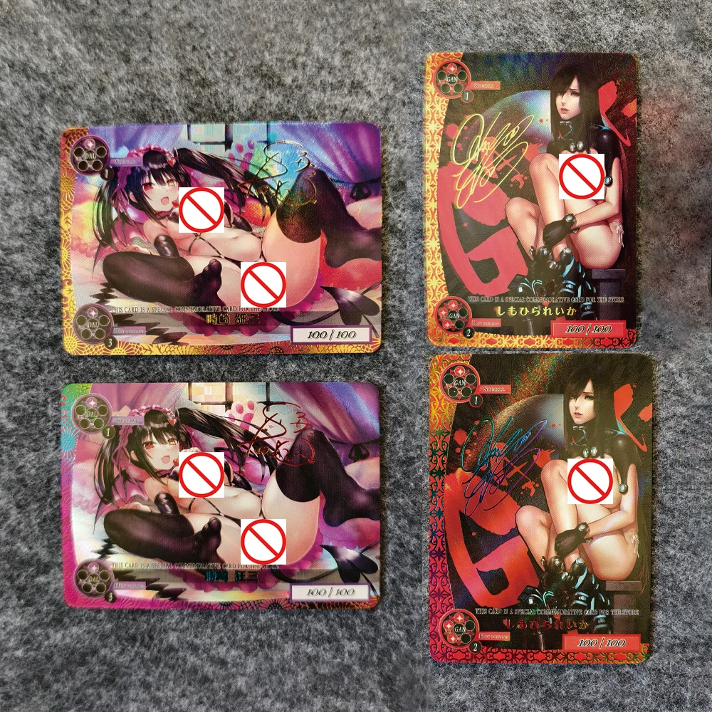 

Аниме мультфильм коллекционная карта Токисаки Куруми фирменная карта золотое тиснение преломляющий цвет радуга вспышка текстурированные подарки