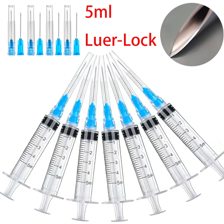 5ml Screw-Top Syringe Suitable for Laboratory Dispensing, Industrial Feeding, Pet Feeding, Multi-Purpose Use, Scientific Laboratories, Plant Irrigation, and Aquarium Water Change