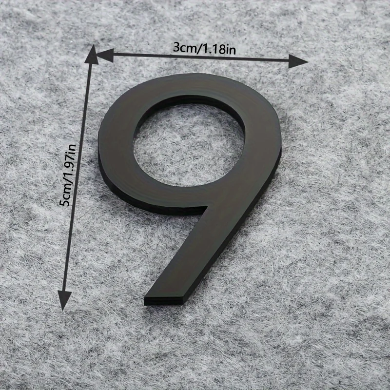 1PC Durable Self-Adhesive For Home Mailbox Hotel Address 0 To 9 Number Plate Sign Door Label Numeral Tag