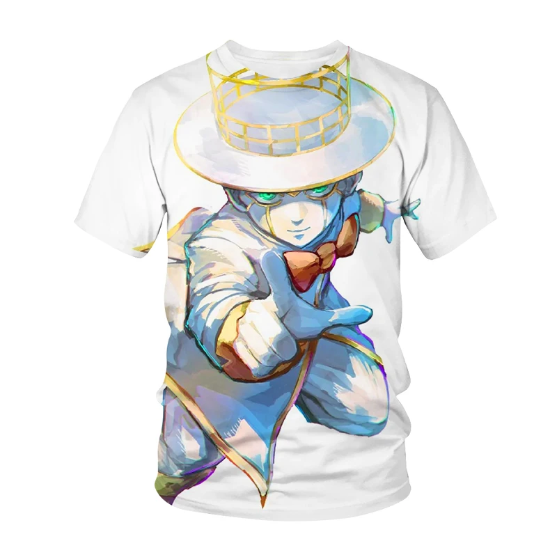 New Jojo Bizarre Adventure T-Shirts Anime Manga 3D Print Streetwear Men and Women Fashion Oversized Kids Tees Tops Clothing