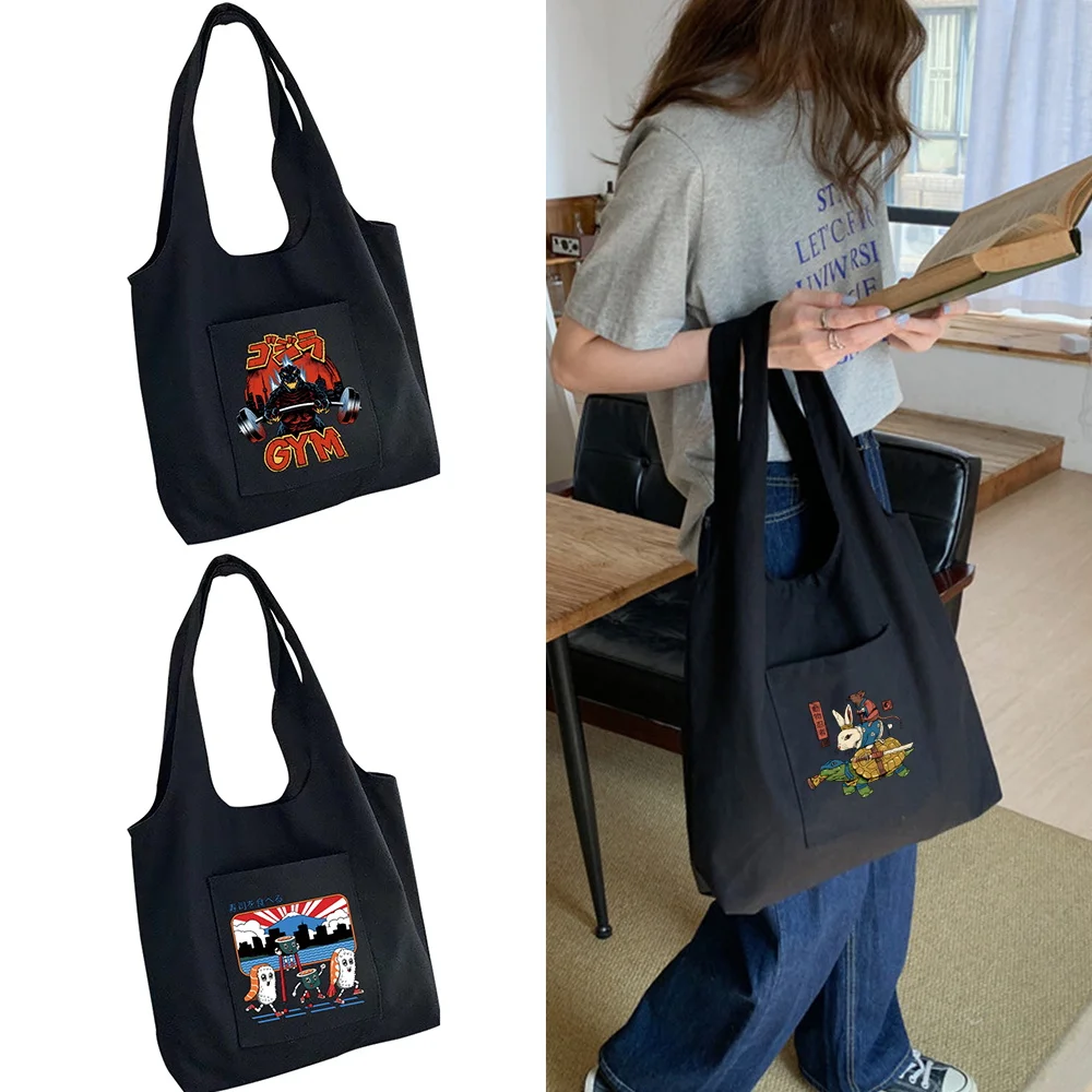 Damesmode Boodschappentas Vrouwen Canvas Forens Winkelen Vest Zakken Katoen Bolsas Herbruikbare Kruidenier Eco Tote Tassen