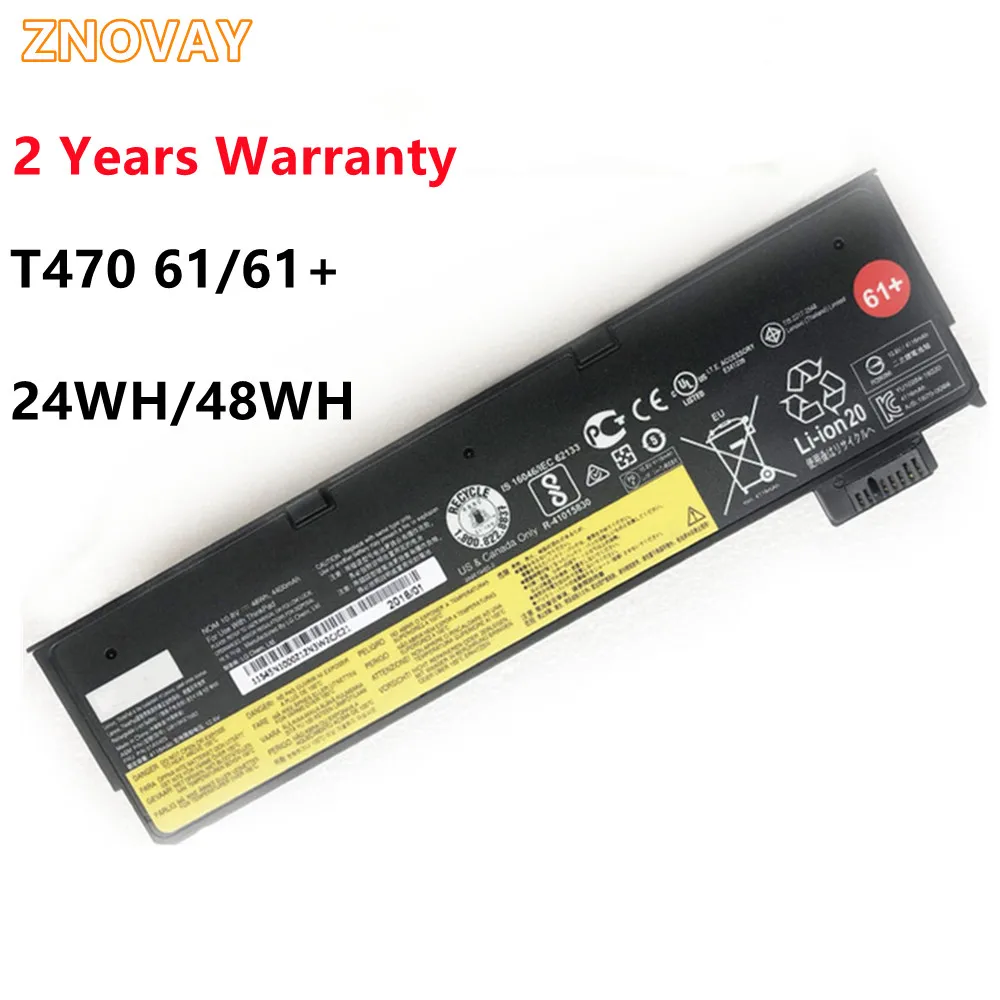 

ZNOVAY 10.8V 24WH/48WH Laptop Battery for Lenovo ThinkPad T470 T480 T570 T580 P51S P52S 01AV427 01AV428 01AV423 SB10K97580 61+