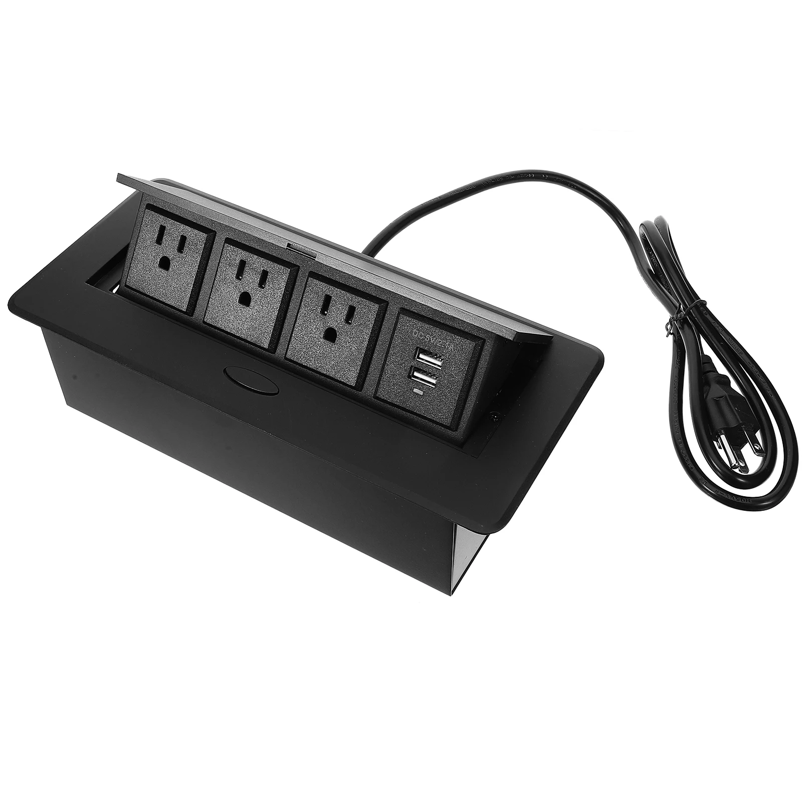 

【】Us Plug Desktop Power Outlet Socket With Usb Ports For Countertop Conference Table Charging Stable Electrical Socket For