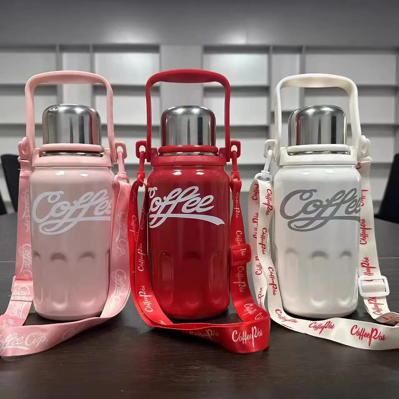 Portable Sports Mug for Men and Women, Insulated Coffee Cola Cup, 316 Stainless Steel Kettle, Keep Cold, Kawaii, Pretty Outdoor