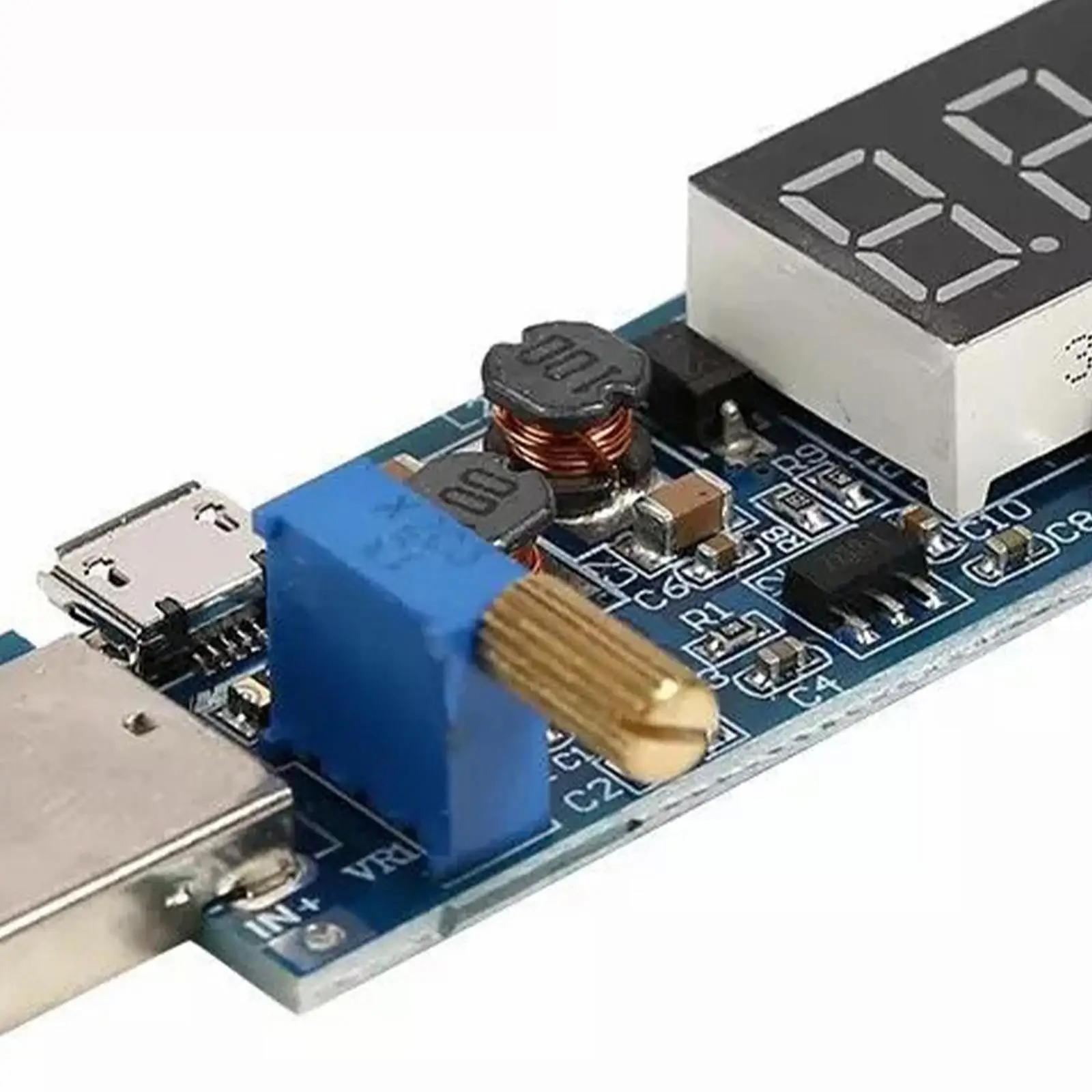 Digital Voltage Regulator with LCD Display for USB Power Source