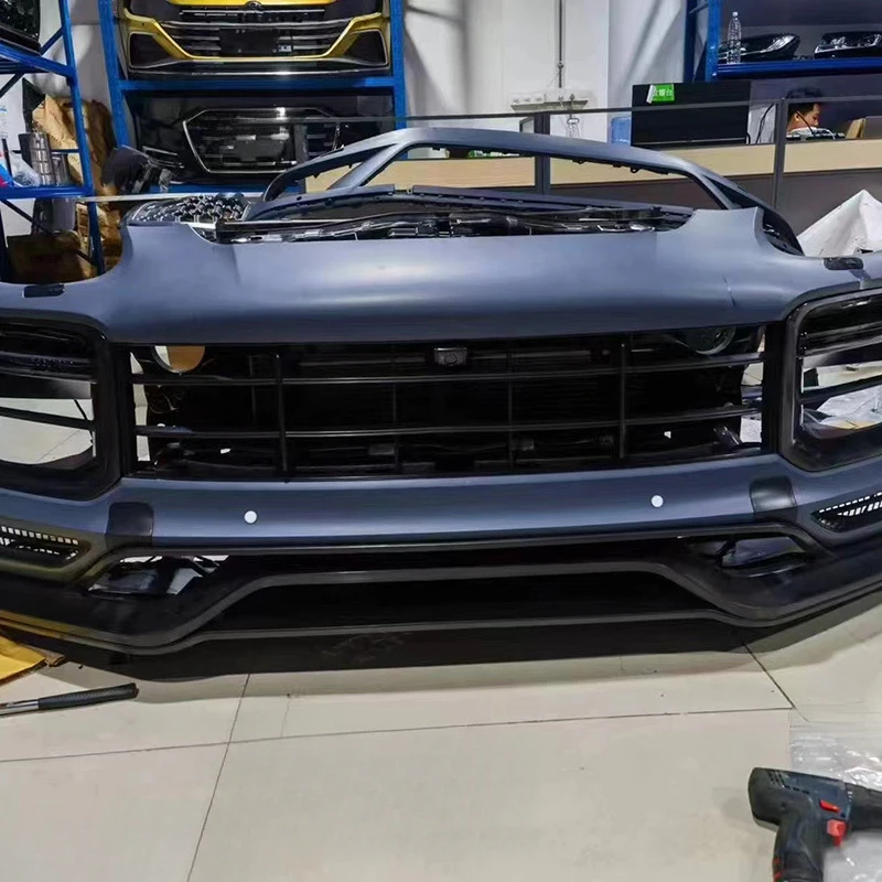 

Подходит для Porsche Cayenne Big Mouth Macan 970 971 718 Taycan, передний спойлер в сборе.