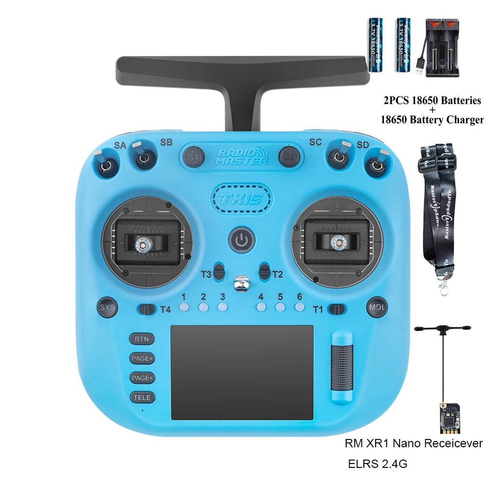Radiomaster TX15 16ch 3.5inch IPS Touchscreen V5.0 Hall Gimbals Radio Controller ELRS FCC/LBT Built-in Gyro Microphone
