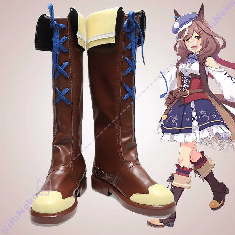 Jeu joli Derby Matikanetannhauser, chaussures de Cosplay, bottes Omachi-chan pour fête d'halloween, femmes et hommes adultes