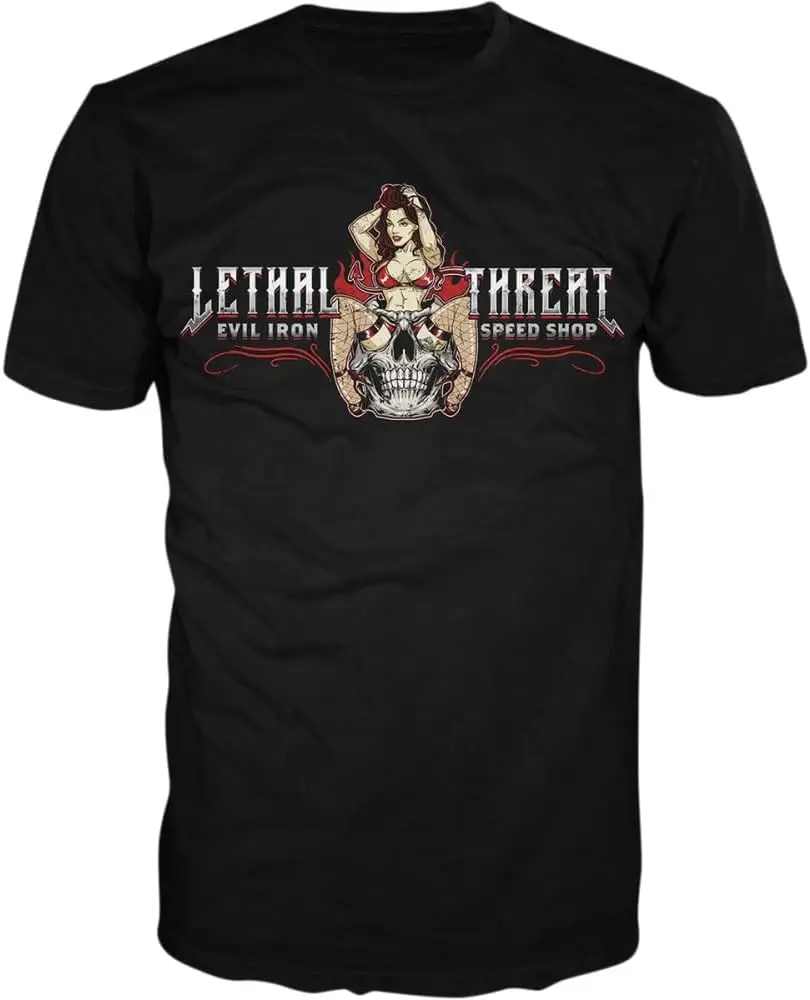 Lethal Threat Evil Iron Mens Short Sleeve T-Shirt Black LG