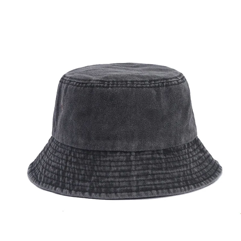 Hot sale cotton washed bucket hat retro old hip hop hat casual sunshade basin hat