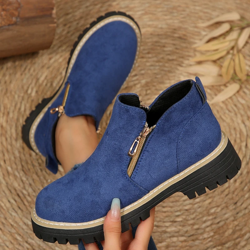 

2025 Winter New Women's Simple Fashion Boots Outdoor Warm and Comfortable Short Boots