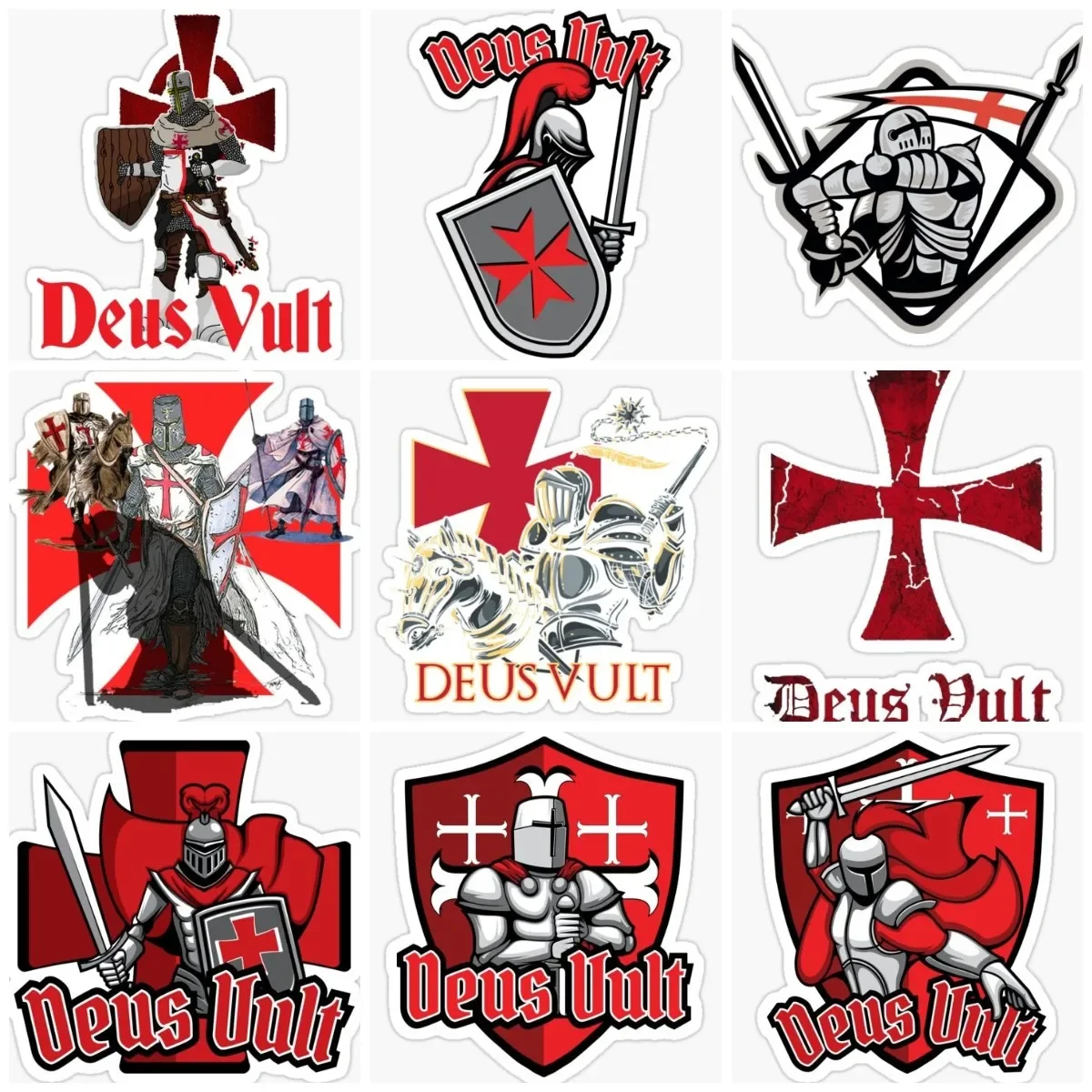

Crusades Knights Templar Shield Sticker Truck Car Vinyl Laptop Wall Room Moto Window Glass Helmet Racing Camper Bicycle Decal
