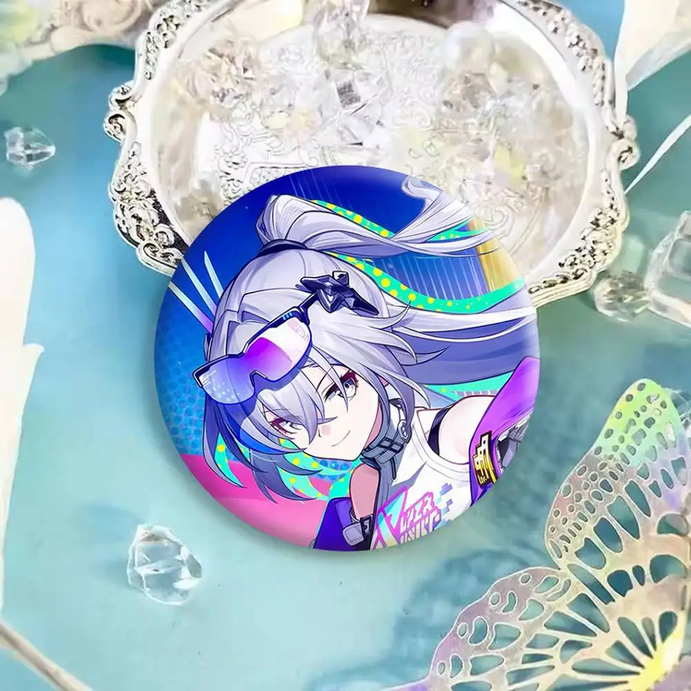 Game H-Honkai Star R-Rail Silver W-Wolf 999 level Badges Creative Tinplate Button PinsBrooch Badge Clothes Backpack view 6
