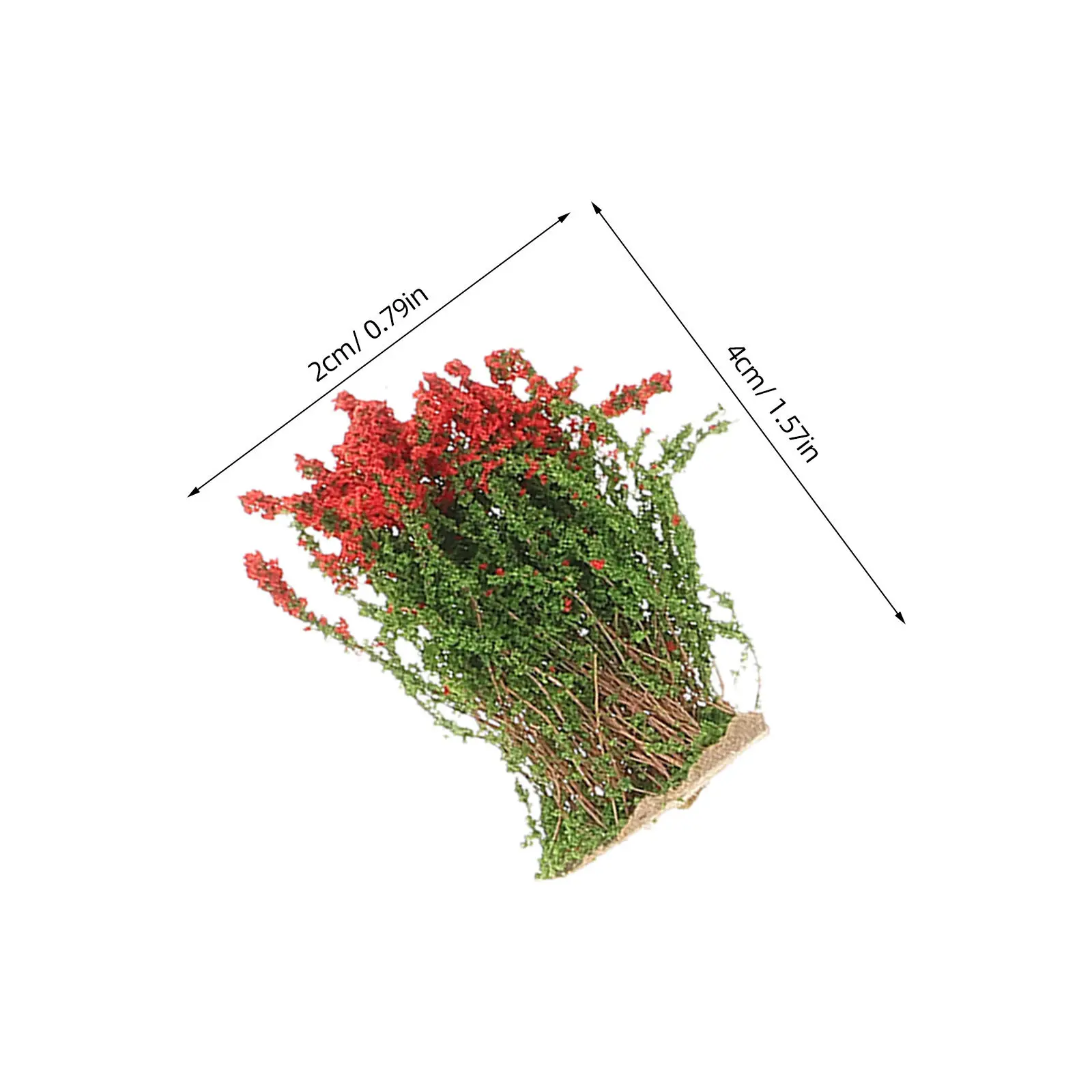 7Pcs Artificial Grass Miniature Flower Clusters Realistic Craft Supplies for Sand Table Railway Scenery Micro Landscape DIY