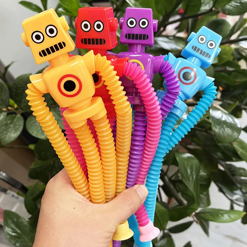 Children Suction Cup Toys Pop Tubes Stress Relief Telescopic Giraffe Fidget Toy Sensory Bellows Anti-stress Squeeze Kid Boy Girl